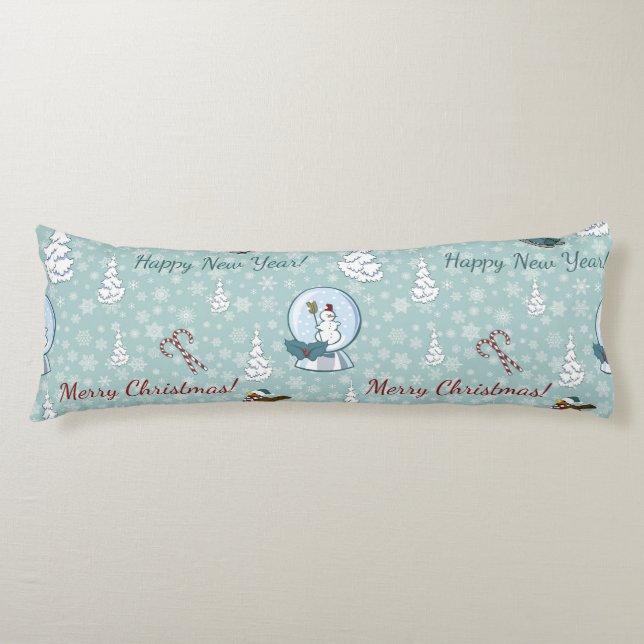 Merry christmas pattern body pillow (Front)
