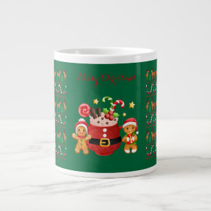 Merry Christmas Pattern,Christmas Gifts Large Coffee Mug