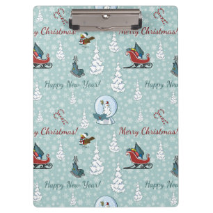 Merry christmas pattern clipboard