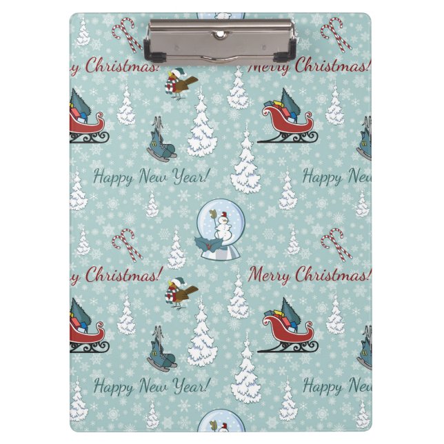 Merry christmas pattern clipboard (Front)
