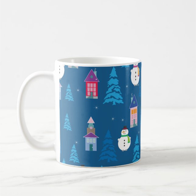 Merry Christmas Pattern Coffee Mug (Left)