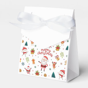 Merry Christmas Pattern Favor Box