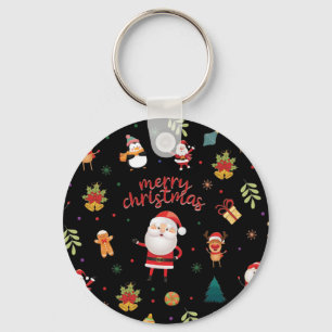 Merry Christmas Pattern Keychain