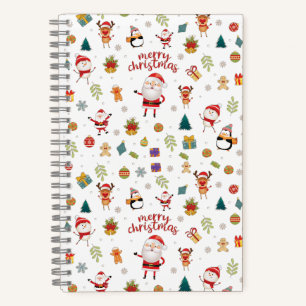 Merry Christmas Pattern Notebook