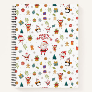 Merry Christmas Pattern Notebook