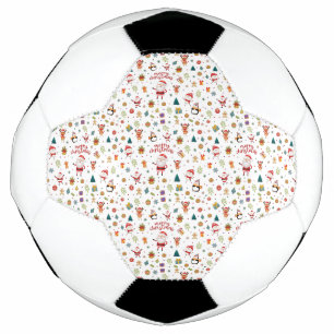 Merry Christmas Pattern Soccer Ball