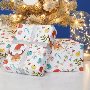 merry christmas pattern wrapping paper