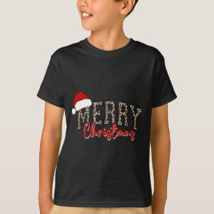 Merry Christmas Pattern Xmas Leopard Family Cute W T-Shirt