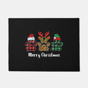Merry Christmas Paw Doormat