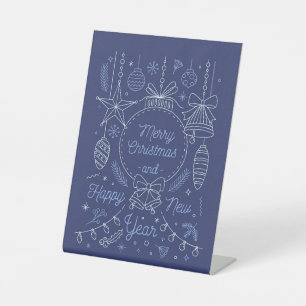 "Merry Christmas" Pedestal Sign