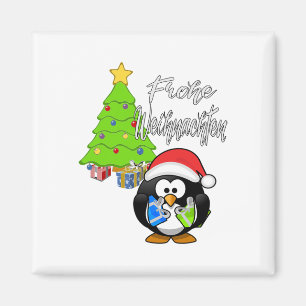 Merry Christmas Penguin Christmas Gift Idea Magnet