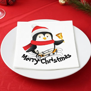 Merry Christmas penguin Napkin
