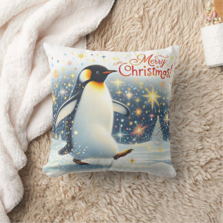 Merry Christmas - Penguin - Pillow