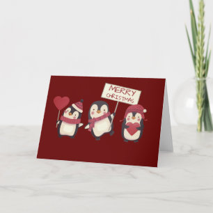 Merry Christmas Penguins Card