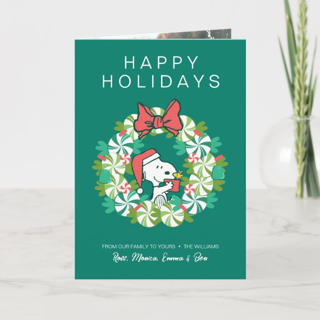 Merry Christmas Peppermint Holiday Wreath (Front)