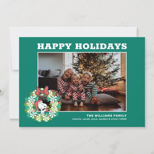 Merry Christmas Peppermint Holiday Wreath (Front)