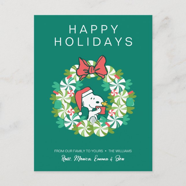 Merry Christmas Peppermint Holiday Wreath (Front)