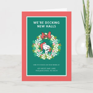 Merry Christmas Peppermint Holiday Wreath Card