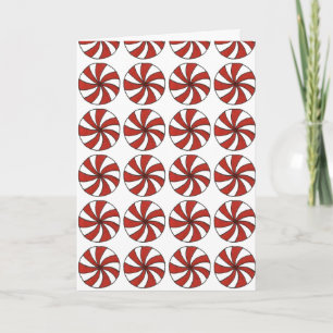 Merry Christmas Peppermint Mint Candy Holiday Card