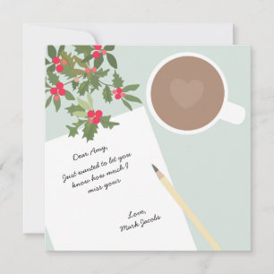 Merry Christmas Personal note custom message Card