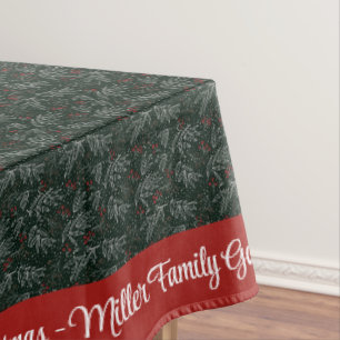 Merry Christmas Personalize Family Name or Text T Tablecloth