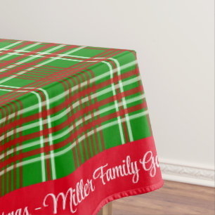 Merry Christmas Personalize Family Name or Text Tablecloth