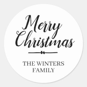 Merry Christmas Personalized Envelope Seal