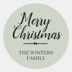 Merry Christmas Personalized Envelope Seal