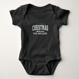 Merry Christmas Personalized Family Party 2025 Baby Bodysuit