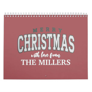 Merry Christmas Personalized Family Party 2025  Calendar