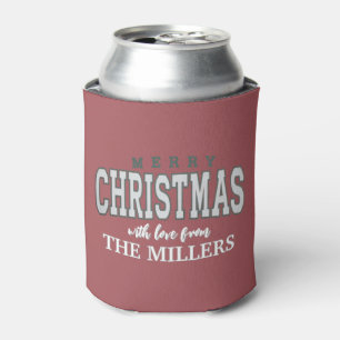 Merry Christmas Personalized Family Party 2025  Can Cooler