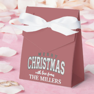 Merry Christmas Personalized Family Party 2025 Favor Box