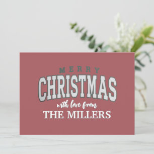 Merry Christmas Personalized Family Party 2025  Holiday Card