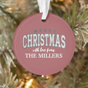Merry Christmas Personalized Family Party 2025  Ornament