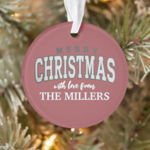 Merry Christmas Personalized Family Party 2025 Ornament
