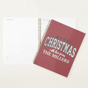 Merry Christmas Personalized Family Party 2025 Planner