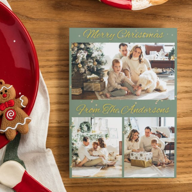 Merry Christmas Personalized Family Photo Card (Creator Uploaded)