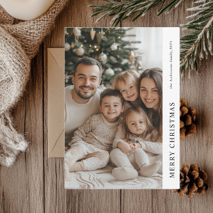 Merry Christmas Personalized Family Photo Card