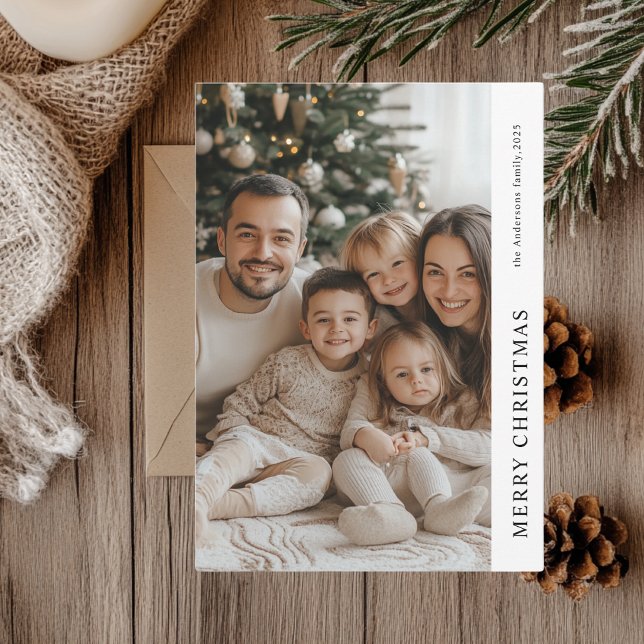 Merry Christmas Personalized Family Photo Card (Creator Uploaded)