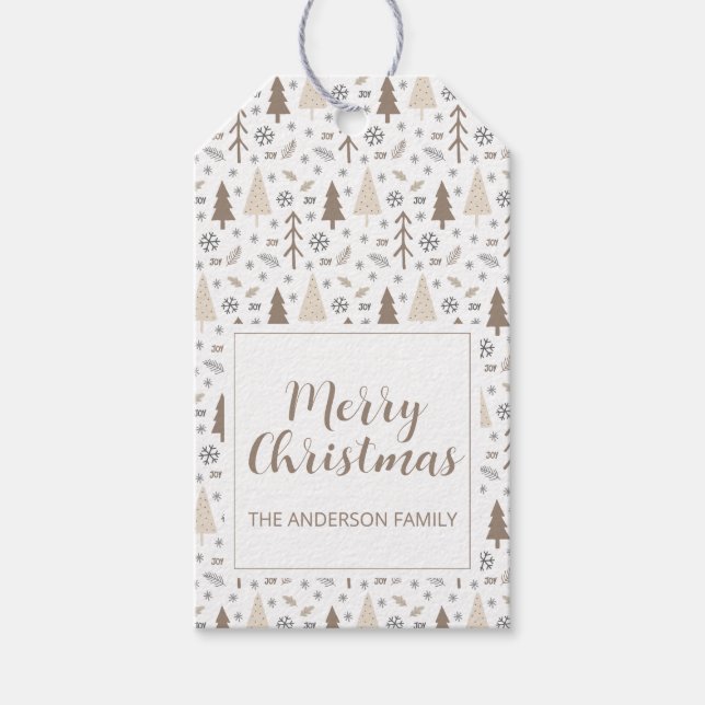Merry Christmas Personalized Gift Tags (Front)