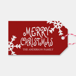 Merry Christmas Personalized Gift Tags