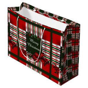 Merry Christmas Personalized Large Gift Bag