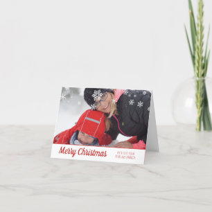 Merry Christmas Personalized Photo Christmas Holiday Card