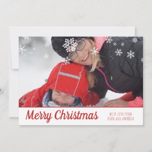 Merry Christmas Personalized Photo Christmas Holiday Card