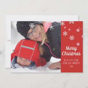 Merry Christmas Personalized Photo Christmas Holiday Card