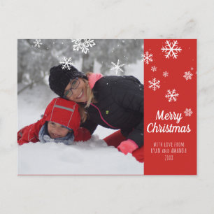 Merry Christmas Personalized Photo Christmas Holiday Postcard