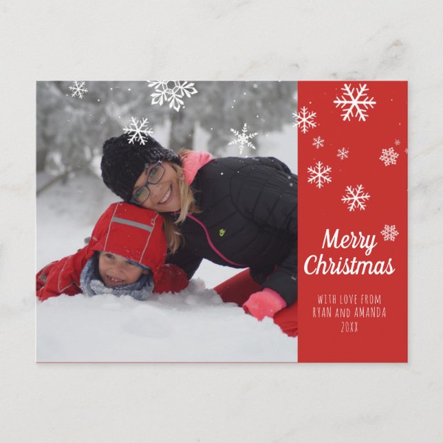 Merry Christmas Personalized Photo Christmas Holiday Postcard (Front)