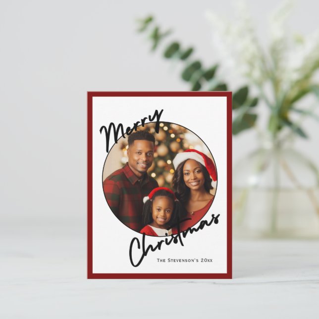 Merry Christmas Personalized Photo Holiday (Standing Front)