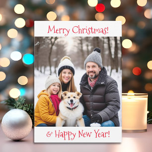 Merry Christmas   Personalized Photo Holiday Card