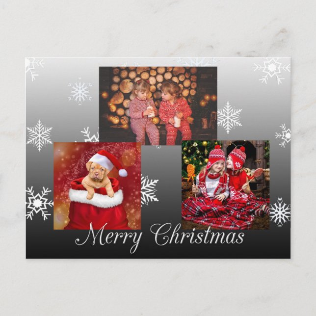 Merry Christmas Personalized Photo Postcard (Front)